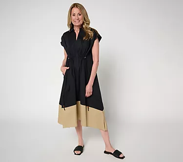 Carla Rockmore Collection Petite Cinched Waist Shirtdress