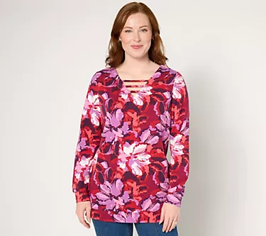 Sport Savvy French Terry Top with Side-Seam Zippers