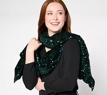 Joan Rivers Red Carpet Sequin Scarf