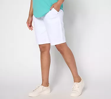 Sport Savvy Regular French Terry Bermuda Shorts with Pockets