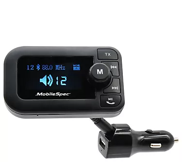 MobileSpec 12V/DC FM Transmitter with USB Port& LED Display