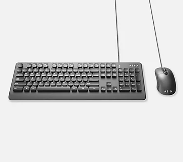 Azio KM535 Antimicrobial USB Keyboard & MouseBundle for PC