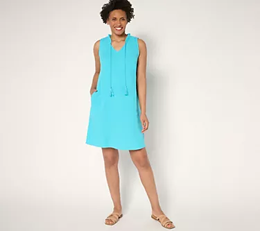 Belle Beach by Kim Gravel Petite Cotton Gauze Luau Tassel Dress