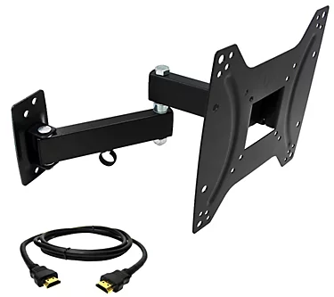 MegaMounts Full-Motion Wall Mount for 17"-42" TV w/ HDMI Cabl