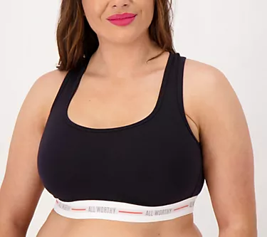 "As Is" All Worthy Cotton Racerback Lounge Bra