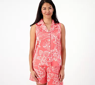 "As Is" Breezies Lounge Satin Breeze Sleep Tank