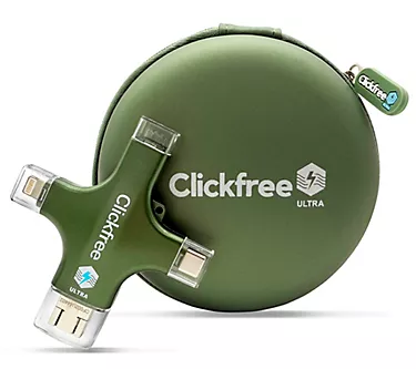 Clickfree Ultra 128GB Photo & Video Storage with 20PG Photobook