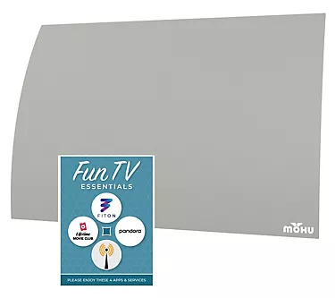 Mohu Curve Indoor Amplified HDTV Antenna with 60 Mile Range