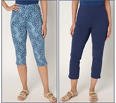 Women with Control Regular Set of 2 Pedal Pusher and Crop Pants