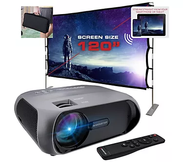 Monster Premium Wi-Fi and Bluetooth LCD Projector Bundle