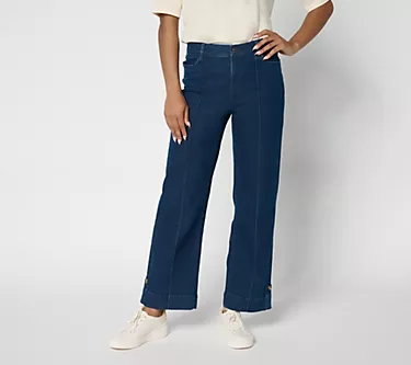 Denim & Co. Regular Indigo Classic Stretch Full Length Trouser Jean