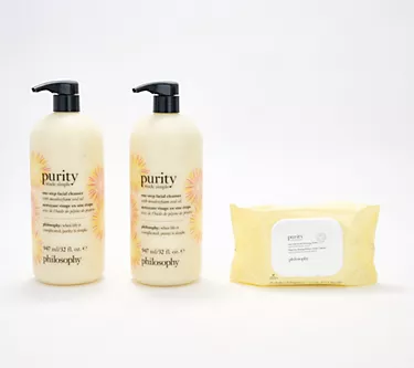 philosophy summer celebration 32oz purity duo & 30ct cloths
