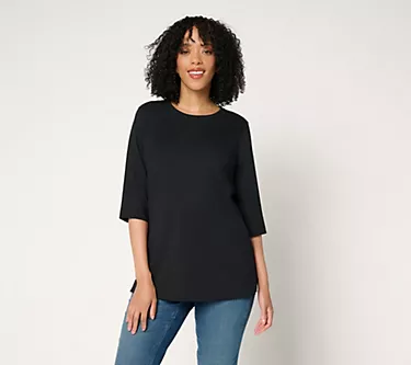 Denim & Co. Essentials Petite 100% Cotton Jersey Tunic 1 86620-denim-co-essentials-petite-100-cotton-jersey-tunic-1.webp