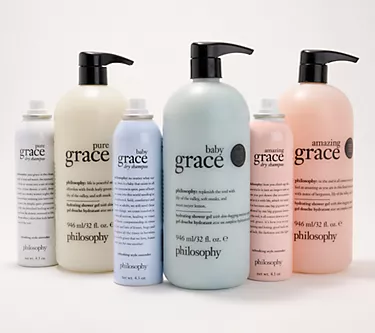 philosophy supersize fragranced shower gel 32oz & dry shampoo