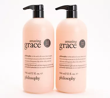 philosophy supersize grace & love shower gel 32oz duo