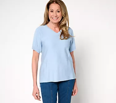 Joan Rivers Short Sleeve V-Neck Sweater 1 88124-joan-rivers-short-sleeve-v-neck-sweater-1.webp