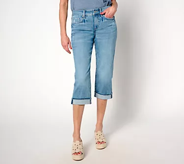 NYDJ Marilyn Crop Cuff in Cool Embrace - Lakefront