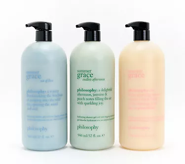 philosophy summer fine fragrance shower gel 32oz 3-piece set