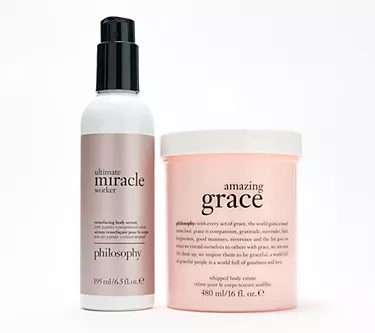 philosophy ultimate body serum 6oz & grace whipped body creme 16oz