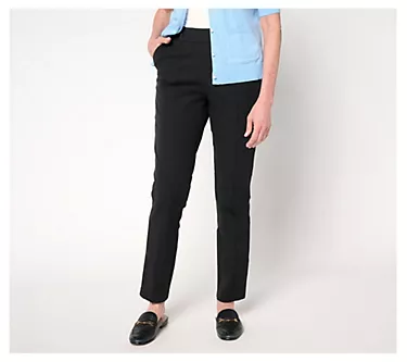 Isaac Mizrahi Live! Petite 24/7 Stretch Slim Straight Leg Pants