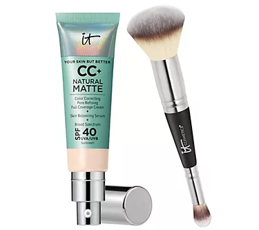 IT Cosmetics CC+ Natural Matte Foundation with Brush