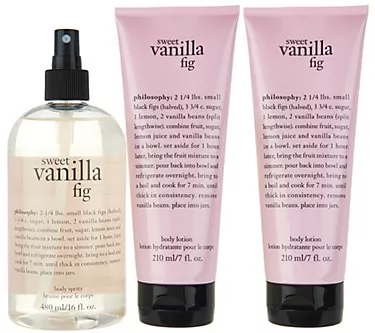 philosophy super-size body spritz and duo of body lotion