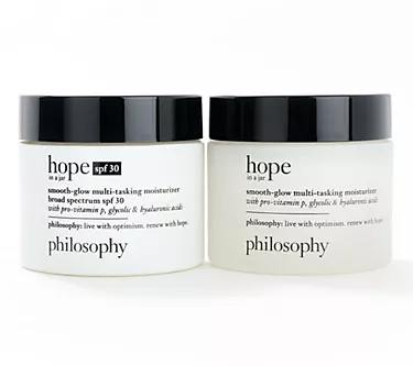 philosophy hope in a jar moisturizer original & spf30 - 2pc set