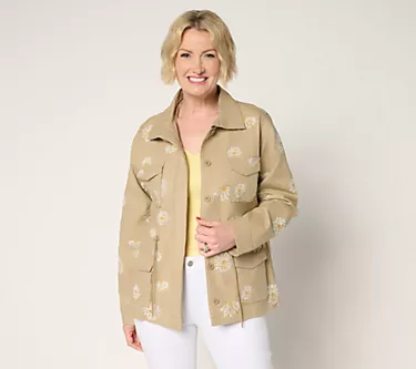 Driftwood Jeans Amber Linen Utility Jacket - Tan