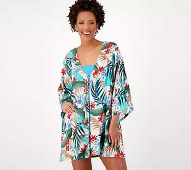 Jantzen Tie Front Woven Cover-Up