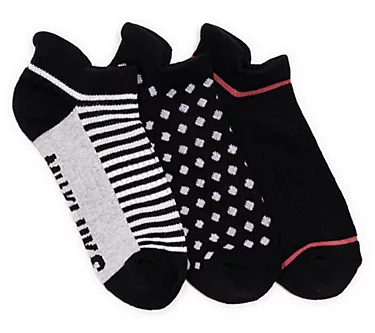 MUK LUKS Women's Nylon Compression Ankle Socks - 3 Pair