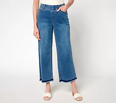 Isaac Mizrahi Live! Tall True Denim Indigo Relaxed Ankle Jeans