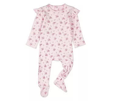 MiniMoi Baby & Toddler Cotton Rich Ruffle-Sleeve Floral Footie