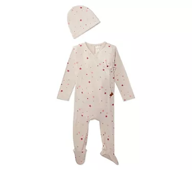MiniMoi Girls Ribbed Star Footie Set