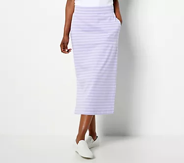 Isaac Mizrahi Live! Tall Essentials Pima Cotton Skirt