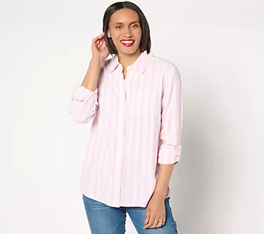 Isaac Mizrahi Live! Petite Striped Button Front Linen Blend Shirt 1 97106-isaac-mizrahi-live-petite-striped-button-front-linen-blend-shirt-1.webp