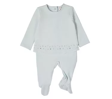 MiniMoi Baby and Toddler Small Dots Double Layer Footie