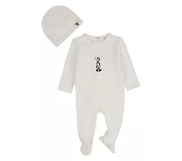MiniMoi Baby The Little Girl And Her Sun BonnetCotton Footie