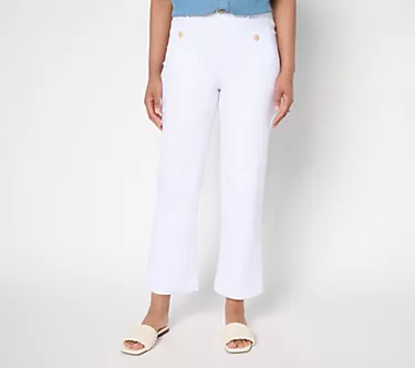 Joan Rivers Regular Luxe Vintaged Denim Trousers with Bee Button -Dye 1 97286-joan-rivers-regular-luxe-vintaged-denim-trousers-with-bee-button-dye-1.webp