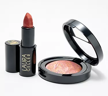 Laura Geller Baked Blush & Italian Marble Lipstick Set