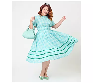 98325-unique-vintage-teal-plaid-green-cotton-swingdress-1.webp