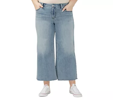Silver Jeans Co. Plus Suki Mid Rise Wide  Jeans_CVS263