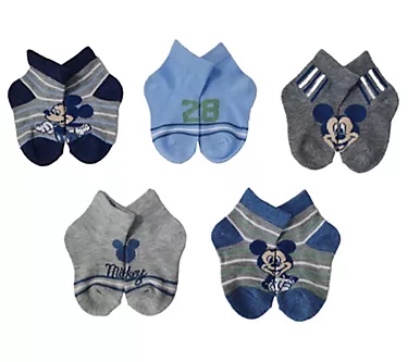 Disney Toddler Boys' Mickey Mouse Shorty Sock Set - 5 Pair